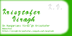 krisztofer viragh business card